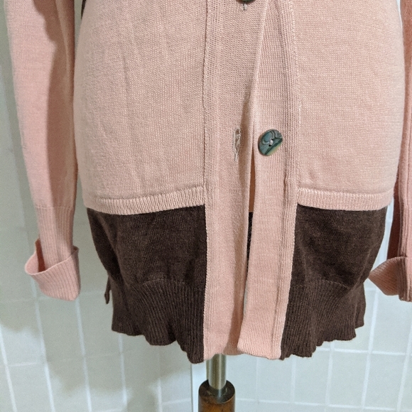 MERINO WOOL LONG CARDIGAN SWEATER Italian S - Picture 8 of 8